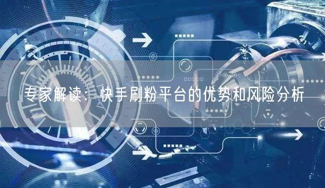 专家解读：快手刷粉平台的优势和风险分析