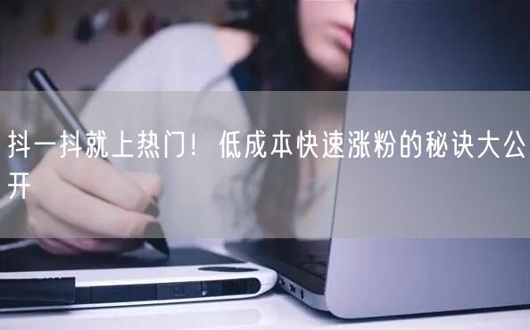 抖一抖就上热门！低成本快速涨粉的秘诀大公开